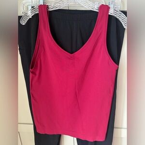 NWT White House Black Market Reversible Pink Sleeveless Tank/Cami SZ L